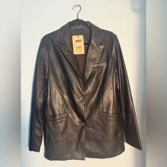 NWT Levi's Black Single Breasted Blazer - Picture 6 of 9